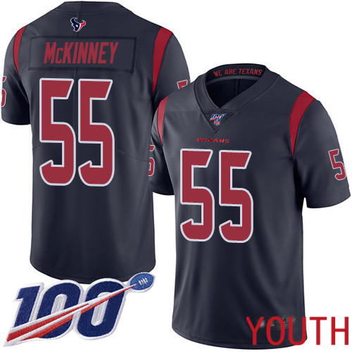 Houston Texans Limited Navy Blue Youth Benardrick McKinney Jersey NFL Football #55 100th Season Rush Vapor Untouchable->women nfl jersey->Women Jersey